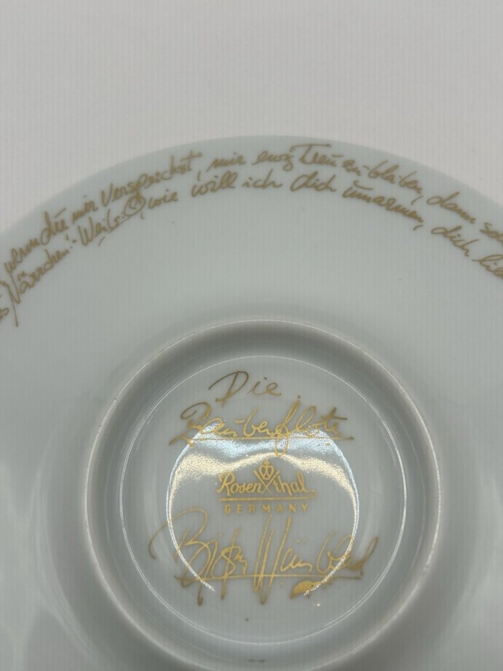 Rosenthal Magic Flute 24k Gold Demitasse Cream W/ Under Plate Bjorn Wiinblad - Picture 12 of 16